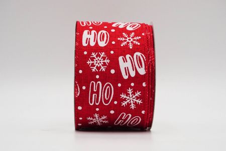Ho Ho Christmas Wired Ribbon_KF7195GC-7-7_red